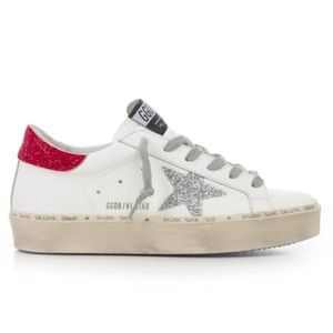 Golden Goose Hi Star Sneakers Swarovski-Embellished Red and Silver
